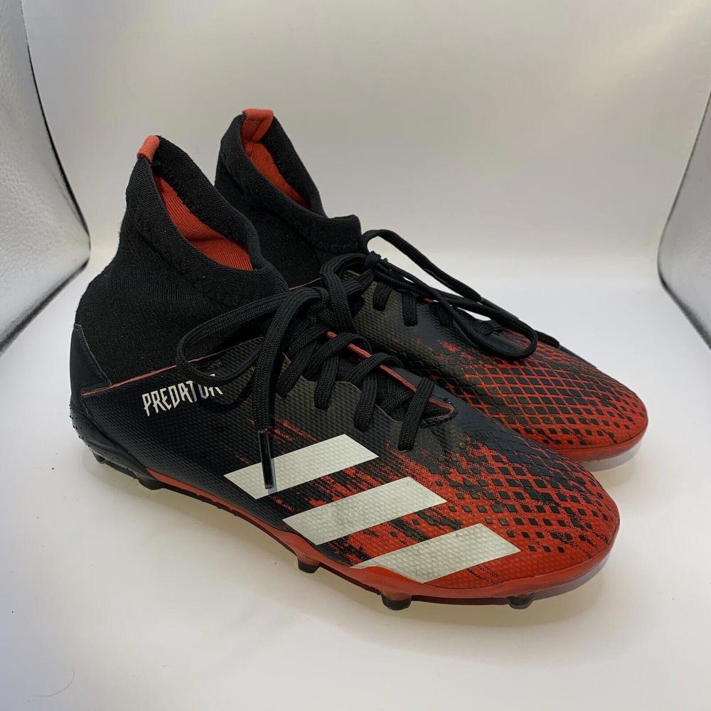 Adidas Predator 20.3 FG Kids Jr Soccer Cleats Shoes Black Red EF1930 Size 2.5